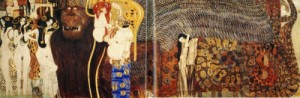 Oil klimt gustav Painting - The Beethoven Frieze The Hostile Powers. Far Wall. 1902 by Klimt Gustav