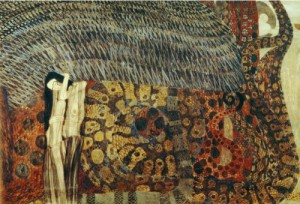 Oil klimt gustav Painting - The Beethoven Frieze  The Hostile Powers. Right part, detail. 1902 by Klimt Gustav