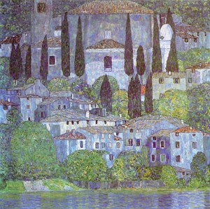 Oil klimt gustav Painting - The Church in Cassone by Klimt Gustav