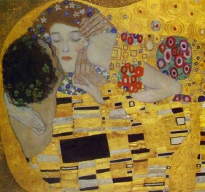 Oil klimt gustav Painting - The Kiss  1907-08(detail) by Klimt Gustav