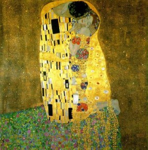 Oil Painting - The Kiss  1907-08 by Klimt Gustav
