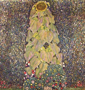 Oil sunflower Painting - The Sunflower, 1906-07 by Klimt Gustav