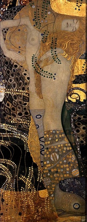 Oil klimt gustav Painting - Wasserschlangen I    1904-07 by Klimt Gustav