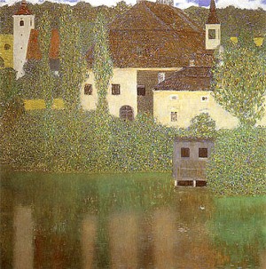 Oil water Painting - Water Castle. 1908 by Klimt Gustav