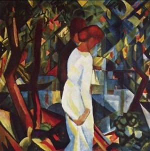 Oil the Painting - Couple In The Forest by Macke ,August