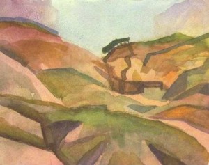 Oil macke ,august Painting - Landcape by Macke ,August
