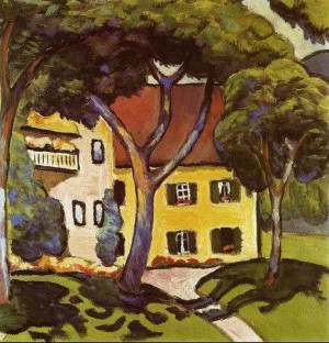  Photograph - Staudacher's House at Tegernsee by Macke ,August
