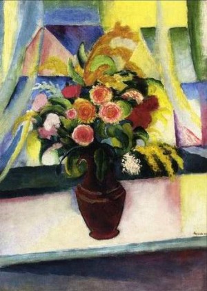 Oil macke ,august Painting - Title Unknown by Macke ,August