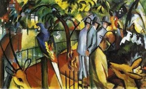 Oil macke ,august Painting - Zoological Garden I 1912 by Macke ,August