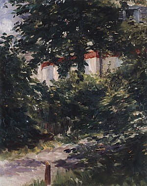 Oil garden Painting - A Path in the Garden at Rueil, 1882 by Manet,Edouard