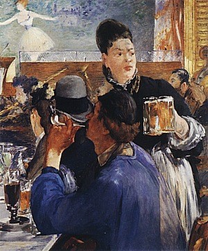 Oil cafe  dining Painting - Corner in a Cafe Concert, 1878-1879 by Manet,Edouard
