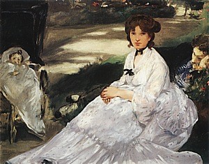 Oil garden Painting - In the Garden, 1870 by Manet,Edouard