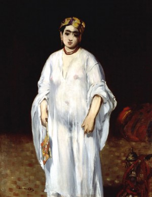 Oil woman Painting - La sultane (Young Woman in Oriental Garb) by Manet,Edouard