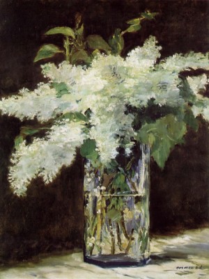  Photograph - Lilacs in a Vase  c.1882 by Manet,Edouard