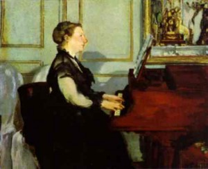  Photograph - Manet at the Piano. 1868 by Manet,Edouard