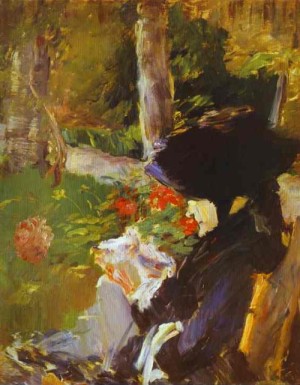 Oil garden Painting - Manet's Mother in the Garden at Bellevue. 1880 by Manet,Edouard