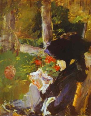  Photograph - Manet's Mother in the Garden at Bellevue. 1880 by Manet,Edouard