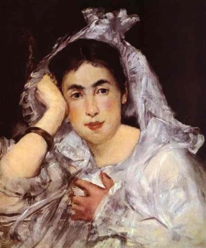  Photograph - Marguerite de Conflans Wearing a Hood. c.1873 by Manet,Edouard