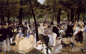 Oil music Painting - Music in the Tuileries  1862 by Manet,Edouard