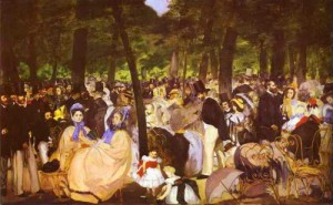 Oil music Painting - Music in the Tuileries Gardens. 1862 by Manet,Edouard