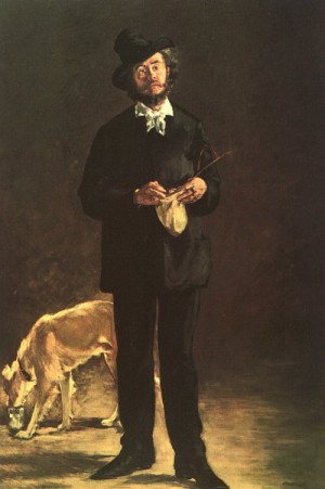 Oil portrait Painting - Portrait of Gilbert-Marcellin Desboutin, 1875 by Manet,Edouard