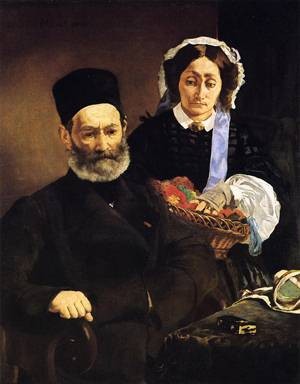  Photograph - Portrait of M. and Mme. Auguste Manet. 1860 by Manet,Edouard