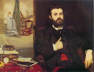 Oil manet,edouard Painting - Portrait of Zacharie Astruc    1866 by Manet,Edouard