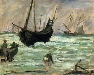 Oil seascape Painting - Seascape 1873 by Manet,Edouard