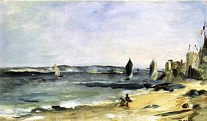 Oil seascape Painting - Seascape at Arcachon (aka Arcachon Beautiful Weather) 1871 by Manet,Edouard