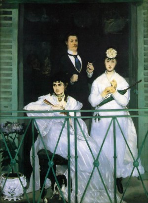 Oil manet,edouard Painting - The Balcony  1868-69 by Manet,Edouard