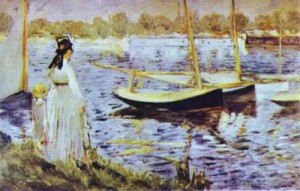  Photograph - The Banks of the Seine at Argenteuil. 1874 by Manet,Edouard