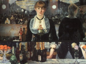 Oil manet,edouard Painting - The Bar at the Folies Bergère, 1882 by Manet,Edouard