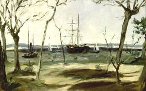 Oil manet,edouard Painting - The Bassin d'Arcachon by Manet,Edouard