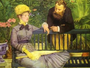  Photograph - The Conservatory. 1878-1879 by Manet,Edouard