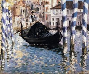 Oil blue Painting - The Grand Canal Venice (aka Blue Venice)1874 by Manet,Edouard