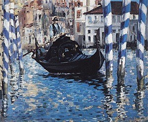 Oil blue Painting - The Grand Canal, Venice (Blue Venice), 1875 by Manet,Edouard