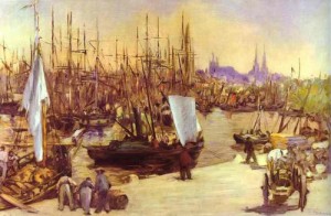  Photograph - The Harbour at Bordeaux. 1871 by Manet,Edouard
