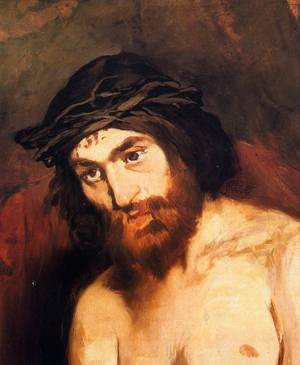 Oil manet,edouard Painting - The Head of Christ 1864 1865 by Manet,Edouard