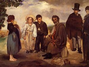 Oil manet,edouard Painting - The Old Musician 1862 by Manet,Edouard