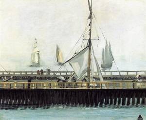  Photograph - The Pier at Boulogne 1869 by Manet,Edouard