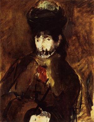  Photograph - Veiled Young Woman 1872 by Manet,Edouard