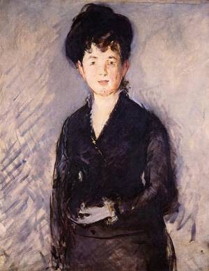 Oil woman Painting - Woman with a Gold Pin 1879 by Manet,Edouard