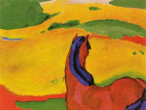 Oil landscape Painting - Horse in a Landscape, 1910 by Marc,Franz