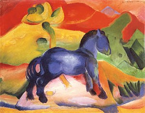 Oil blue Painting - Little Blue Horse Picture for a Child, 1912 by Marc,Franz