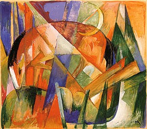 Oil marc,franz Painting - Mythical Beast II (Horse), 1913 by Marc,Franz