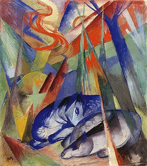 Oil marc,franz Painting - Sleeping Animals, 1913 by Marc,Franz