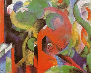 Oil marc,franz Painting - Small Composition III, 1913 by Marc,Franz