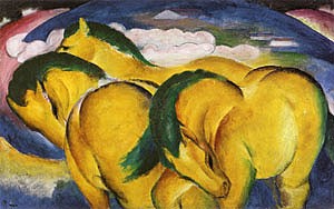  Photograph - Small Yellow Horses, 1912 by Marc,Franz