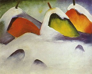 Oil the Painting - Stocks in the Snow, 1911 by Marc,Franz