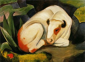 Oil the Painting - The Bull (Der Stier), 1911 by Marc,Franz
